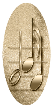 DG5000-382-BZ Music Notes Bronze